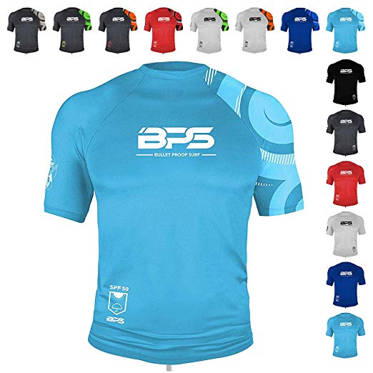 BPS Men's Dri Fit Rashguard Short and Long Sleeve - 28 Styles to Choose from