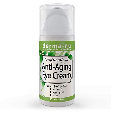Eye Cream Anti Aging and Natural - Organic Treatment for Dark Circles, Puffiness Under the Eyes, Wrinkles and Crows Feet - Rich in Vitamin C