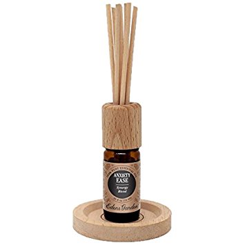 Reed Diffuser & 10ml Bottle of Anxiety Ease Synergy Blend by Edens Garden, Certified Therapeutic Grade, GC/MS Tested