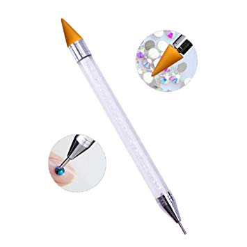GeneralCare Rhinestone Picker Wax Pencil Pen, Double Head Pick Up Applicator Tool for Nail Studs, Gems, Crystal, Jewel, Diamond, Stones