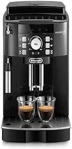 Delonghi super-automatic espresso coffee machine with an adjustable grinder, manual cappuccino maker, for brewing espresso, cappuccino, latte. ECAM21117B MagnificaS