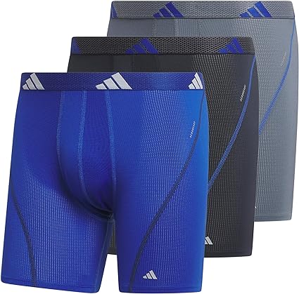 adidas mens Performance Mesh Boxer Brief Underwear (3-pack) Engineered for Active Sport With All Day Comfort