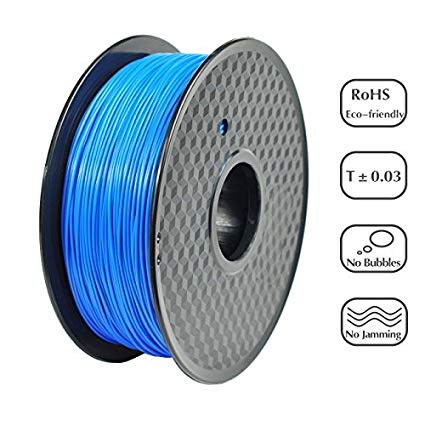 PRILINE PLA-1KG 1.75 3D Printer Filament, Dimensional Accuracy  /- 0.03 mm, 1kg Spool, 1.75 mm, Blue (Pantone Code:299C)