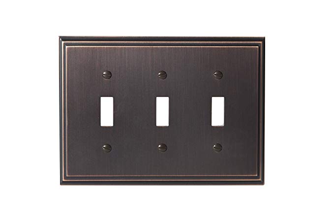 Amerock BP36516ORB Mulholland 3 Toggle Wall Plate - Oil-Rubbed Bronze