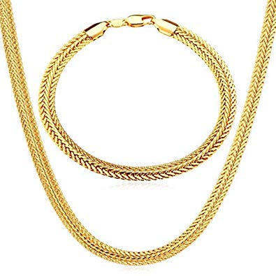 24 Carat Gold Rhodium and Gold Plated Brass Chain for Men AUGUST1211