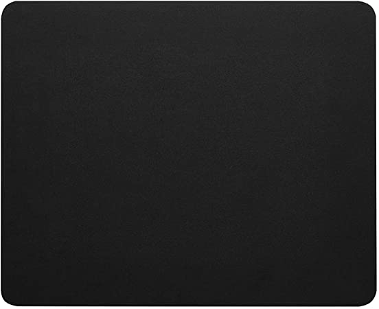 LONGKEY Mouse Pad Standard Size 9.4×7.8×0.12 Inch Computer Mouse Pad with Neoprene Backing and Jersey Surface (Black) (1 Pack)