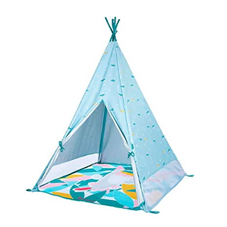 Babymoov Indoor & Outdoor Tipi | Teepee Tent for Kids with Play Mat, Carrying Bag & Pegs Included