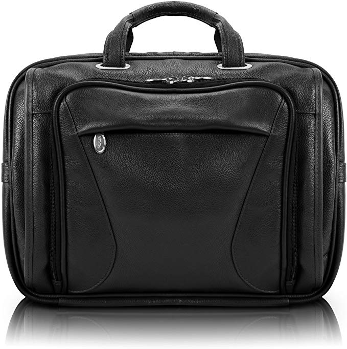 McKlein USA Irving Park 15.6" Leather Double Compartment Laptop Briefcase