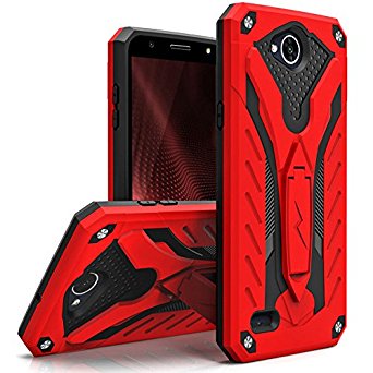 LG X Charge Case, Zizo [Static Series] Shockproof [Military Drop Tested] w/ Built-in Kickstand [Heavy Duty Case] Impact Resistant LG X Power 2 LV7