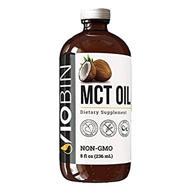 Viobin MCT Oil - 8 Fl. Oz. - Coconut MCT Oil Keto Made From Pure Coconut Oil - A Top MCT Coconut Oil for Cooking and MCT Oil for Coffee Made From Natural Coconut Oil - Aceite de Coco