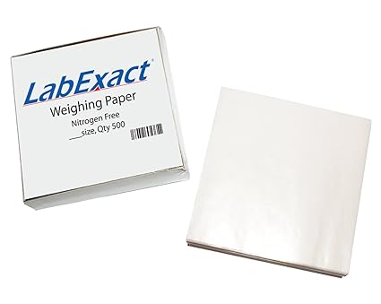 1200160 W66 Cellulose Weighing Paper Sheet, Nitrogen Free, Non-Absorbing, High-Gloss, 6 x 6 Inches (Pack of 500)