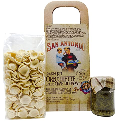 San Antonio Authentic Gourmet Italian Food Gift, Artisan Pasta Kit with Rabe Greens Sauce,Gifting for Holiday, Birthday, Christmas, Thanksgiving, Mothers and Fathers Day, Get Well Gifts
