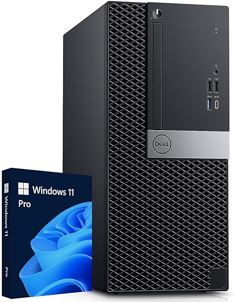 Dell OptiPlex Desktop Tower Computer Intel Core i7 8700 8th Gen Processor Up to 4.60GHz - 16 GB RAM 512GB M.2 NVMe SSD Storage - Display Port - Windows 11 Pro - Intel UHD Graphics - WiFi (Renewed)