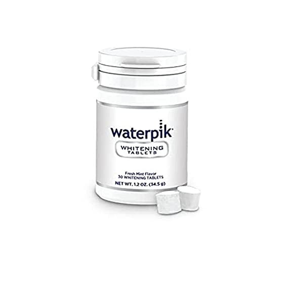 Waterpik Whitening Water Flosser Tablets, Teeth Whitening Tablets for Waterpik Whitening Flosser, Fresh Mint Flavour, Compatible with Waterpik WF-05 and WF-06 Models, Pack of 30 Tablets