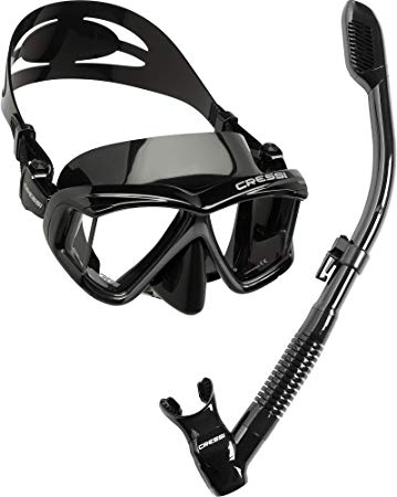 Cressi Panoramic Wide View Mask Dry Snorkel Set