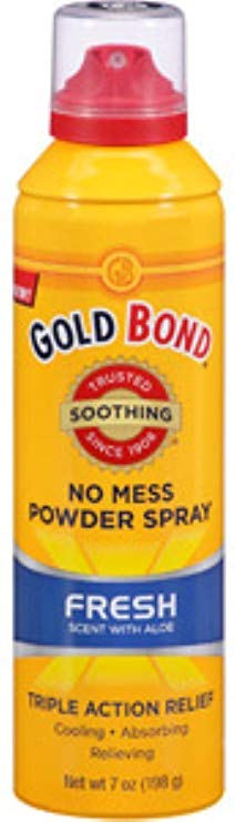 Gold Bond No Mess Powder Spray, Fresh Scent with Aloe 7 oz (Pack of 7)