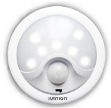 Ivation 8-LED Automatic Motion-sensing Night Light - Battery Powered Bright Hallway Light with a built in Motion and light Sensor