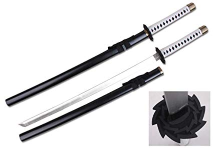 Sparkfoam Sword 39" Foam Samurai Sword White/Black Handle w/ wood scabbard