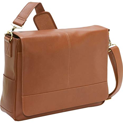 Royce Leather Executive Suede Lined 15" Laptop Messenger Bag Handcrafted, Tan, One Size