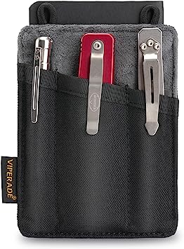 VIPERADE VE6 EDC Pouch, Pocket Organizer with Belt Loop, 4 Pockets EDC Organizer Pouch, EDC Pocket Pouch Utility Pouch for Multitool, EDC Pen, Knife, Notepad