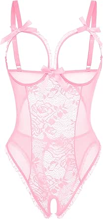 Avidlove Women One Piece Lingerie Sexy Lace Babydoll Mini Bodysuit