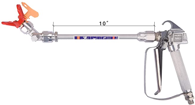 DUSICHIN DUS-137 Airless Paint Spray Gun, High Pressure 3600 PSI 517 TIP Swivel Joint with 10 inches Extension Pole and Universal Joints