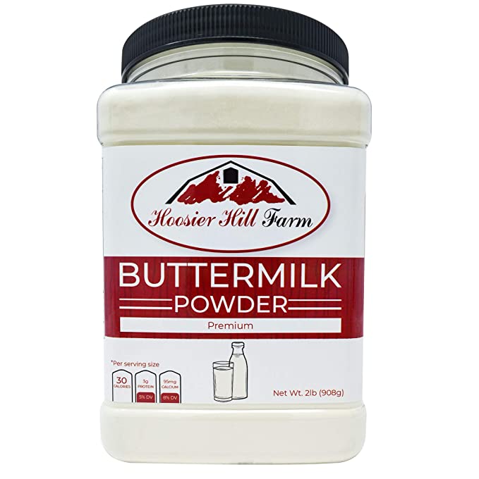 Hoosier Hill Farm Buttermilk Powder, 2 Lbs. Gluten Free & Hormone Free. Made In Usa, 2 Lb