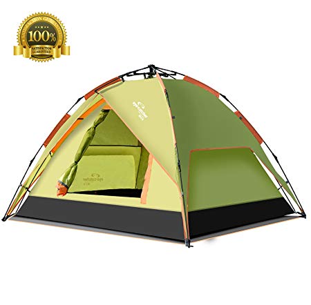 Xgeek 2-3 Person Camping Tent 4 Season Backpacking Automatic Instant Pop Up Waterproof Tent for Outdoor Sports