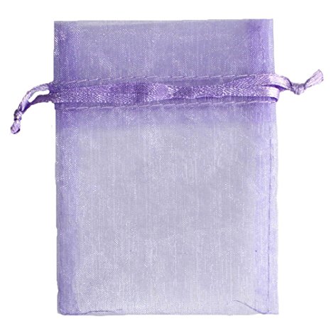 OurWarm 100pcs Organza Bags 4 x 6 Inch Gift Bags Organza Drawstring Pouch Jewelry Party Wedding Favor Candy Bags Lavender