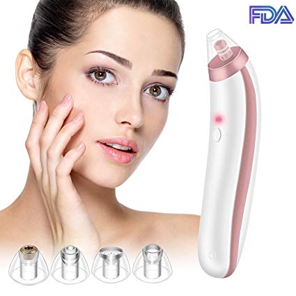 Blackhead Remover 2019 Electric Blackhead Vacuum Suction Remover,Pore Vacuum Skin Cleanser Blackhead Extractor Tool with 4 Replaceable Suction Heads