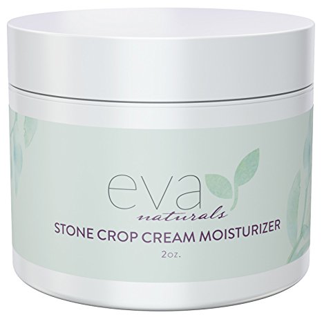 Stone Crop Cream Moisturizer by Eva Naturals (2 oz) - Natural Skin Lightening Cream and Age Spot Treatment - Helps Reduce Pigmentation and Dark Spots on Skin - With CoQ10, Lemongrass and B Vitamins