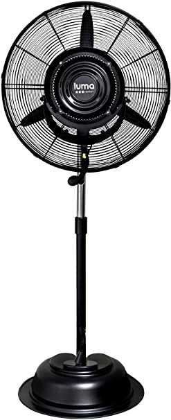 Luma Comfort, MF24B, 24 Inch Commercial Misting Fan with 3 Speed Settings, 800 Square Foot Effective Range, Black