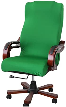 Deisy Dee Slipcovers Cloth Universal Computer Office Rotating Stretch Polyester Desk Chair Cover C064 (Green)