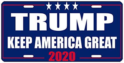 Trump Keep America Great Blue License Plate Novelty Auto Car Tag Vanity Gift MAGA Conservative Republican