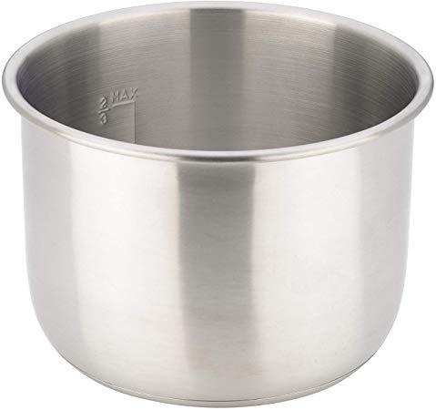 GJS Gourmet Replacement Stainless Steel Inner Pot Compatible with with Cuisinart Electric Pressure Cooker CPC600 (6 Quart, Stainless Steel)