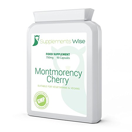 Montmorency Cherry Capsules | 90 x 750mg | HIGH STRENGTH Cherry Extract For Gout, Healthy Joints & Muscles | Supports Healthy Sleep Patterns
