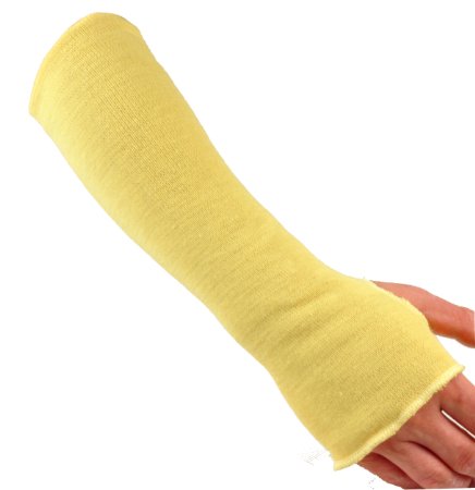 G & F 518123-6 100% Kevlar 18-Inch Cut Resistant Knit Sleeve with Thumb Slot, Yellow, Sold by 6-piece pack