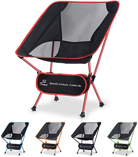 Tinya Ultralight Backpacking Camping Chair: Adults Backpacker Heavy Duty 250lb Capacity Packable Ultra Light Collapsible Portable Lightweight Compact Folding Beach Outdoor Picnic Hiking