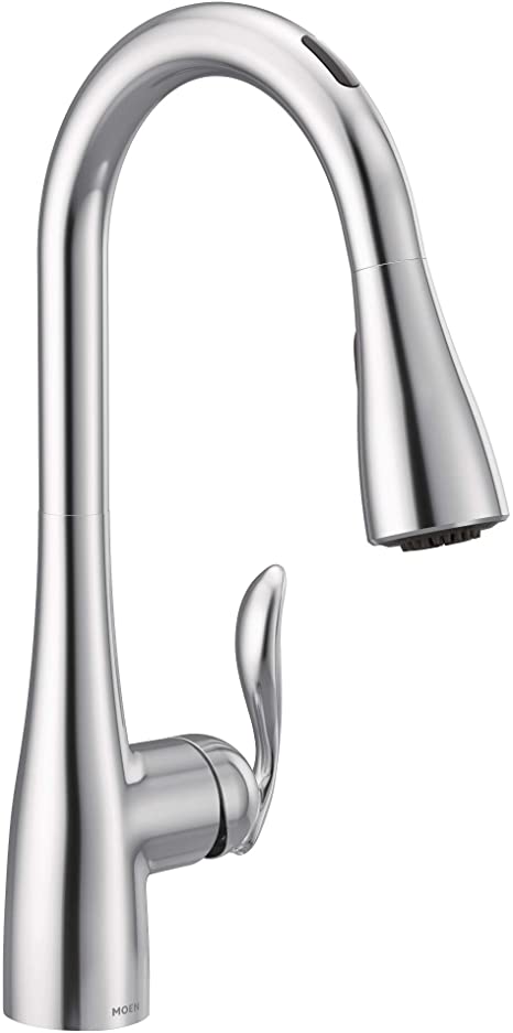 Moen 7594EVC Arbor U by Moen Smart Pulldown Kitchen Faucet with Voice Control and MotionSense, Chrome