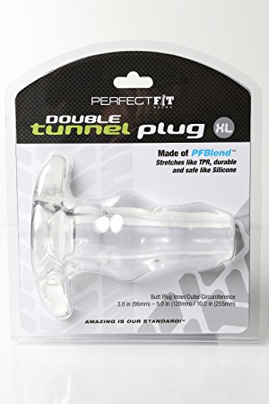 Perfect fit xlarge double tunnel plug - clear