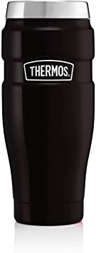 Thermos Stainless King Travel Tumbler, Matt Black, 470 ml