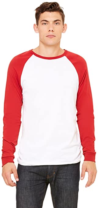 Bella 3000C Canvas Men's Jersey Long-Sleeve Baseball T-Shirt