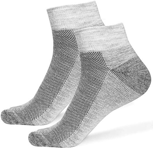 Alpaca Wool Quarter Ankle Socks 2Pairs for Men & Women - Comfortable Warm & Thick for Winter BLC9