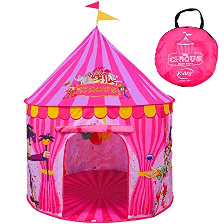 Play Tent For Kids: Vibrant Pink’ Toy Circus Tent In Sturdy Carrying Bag| Durable, Lightweight & Portable Kids’ Tent For Indoor & Outdoor Use| Easy Setup & Storage| Great Gifting Idea