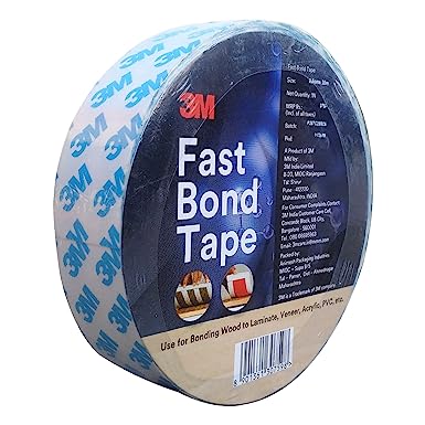 3M Fast Bond Double Side Adhesive Tape for Metals, Plastic, Glass, Wood, High Strength, Temperature & Water Resistant, Provides Excellent Adhesion & Thermal Cycling Properties Bond (30mm X 20m 1 Roll)