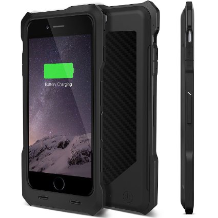 iPhone 6S Battery Case, iPhone 6 Battery Case, Heavy-Duty & Rugged Alpatronix® [BX150] MFi Apple Certified 3500mAh Shockproof External iPhone 6S/6 Charging Case with Rubberized Removable Rechargeable Protective iPhone 6S/6 Charger Case [Ultra Slim Portable iPhone6S Extended Battery Case / Drop Protection / Full Support with iOS 9  & Apple Pay / iPhone6 Rechargeable Case / Lightning Connector Output / Fits all colors for iPhone 6S & iPhone 6 for Juice Pack & Power Bank] - (Black Carbon Fiber)