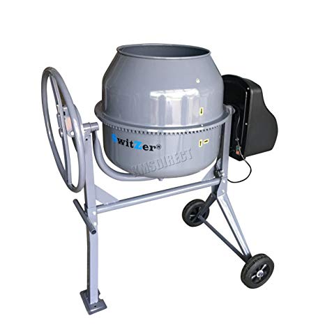 Switzer 240V Volt 650W Portable Electric Concrete Cement Mixer Mortar Plaster Machine Capacity 140L Litre Drum Mouth Diameter 365mm