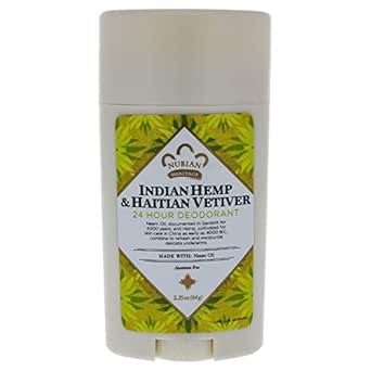 Nubian Heritage/Sundial Creations Indian Hemp and Haitian Deodorant, Vetiver with Neem Oil, 2.25 Ounce