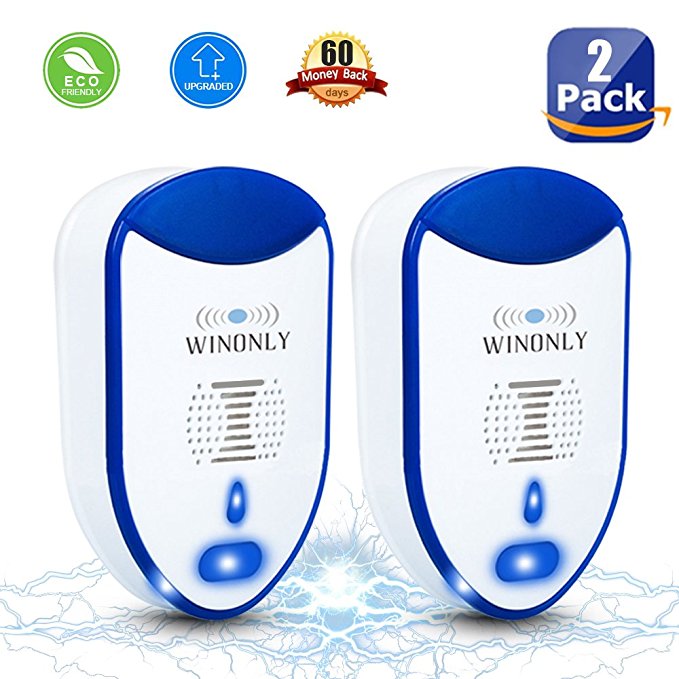 Ultrasonic Pest Repeller, Pest Reject,Home Electronic Insects & Rodents & Pests Repellent, Pest Control Non-Toxic for Mosquitoes, Mice, Cockroaches, Rats, Bed Bugs,Spiders,Ants, Flies Plug In (2 pack)