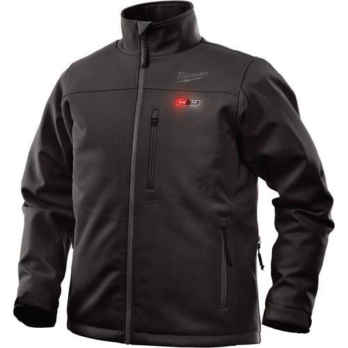 Milwaukee Jacket M12 12V Lithium-Ion Heated Front and Back Heat Zones All Sizes and Colors - Battery Not Included - (Large, Black)
